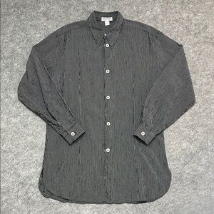 Vintage Giorgio Armani Collezioni Black & White Micro-Check Button-Down Shirt